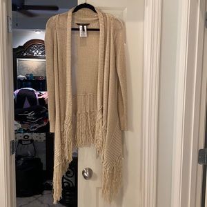 BCBG Max Adria knit sweater with tassel bottom